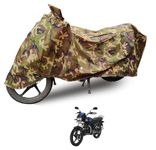 Auto Hub Waterproof Bike Body Cover Compatible with Hero Splendor Plus, Coated, Mirror Pocket, Belt Buckle 6x6