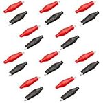 AZ Delivery 20 x Crocodile Clips 28mm Electric Clip for Testing Alligator Clamp Probe Meter Plastic Boot Protective Insulation Cover G98 Red Black Color