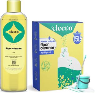 Cleevo Floor Cleaner Liquid (5L Bottle Pack) | 1 Pouch = 1L Natural Disinfectant Floor Cleaners for Mops | Chlorine-Free Surface Cleaner, Eco-Friendly All-Purpose Floor Cleaning Liquid (Zesty Lemon)