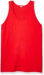 Marky G Apparel Men's Fine Jersey Tank Top, Red, M