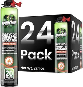 Sprayman Spraycoat Fire Rated Insulation Foam – Closed Cell Polyurethane Expanding Spray Foam Sealant Gap Filler for Walls, Attics, Roofs, Basements & Tanks - Gun & Cleaner Not Included - 24 Pack