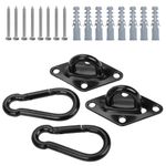 Hammock Hanging Kit, 1700lb Capacity Heavy Duty Hammock Hooks Bracket Mount Swing Hardware M10 Stainless Steel Pad Eye Hooks Ceiling Anchors for Indoor & Outdoor