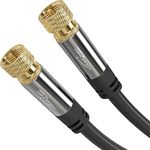 CableDirect – SAT Cable, coaxial Cable, Satellite Cable – TV Cable with Multi-Layer Shielding and Break-Proof Metal F connectors – 100ft Long (HDTV, Radio, DVB-T, DVB-C, DVB-S, DVB-S2)