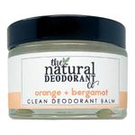 The Natural Deodorant Co, Clean Deodorant Balm Orange & Bergamot 55g, Aluminium Free, Plastic Free, All Day Protection