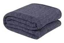 BSB HOME® 300 GSM Special for Heavy Winter Plain Light Weight and Warm Woollen Blanket for Single Bed (152x220 cm, Color-Grey or Charcoal)