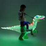 Minetom Inflatable Dinosaur Costume with LED Lights,Vivid Funny Inflatable Halloween Costume for Kids-Child (4-8 Yrs) Unisex