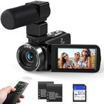 MURAUX 6K Video Camera Camcorder with Night Vision, Vlogging Camera for YouTube 18X Digital Zoom 3.0“ Touch Screen WiFi Camera with Microphone, 2.4G Remote Control, 2 Batteries & 32G SD Card