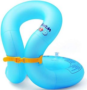 Arm Floaties for Kids,Portable Inflatable Pool Float Swimming Ring with Adjustable Safety Buckle,Safety Swim Arm Bands with Double Surround Air Bag,Durable Float Tube for Child,Blue,S(weight:33-52lbs)