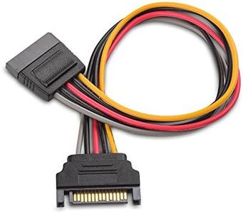 Cable Matters 3-Pack 15 Pin SATA Power Extension Cable 8 Inches, SATA Power Cable, Hard Drive Power Cable, SSD Power Cable