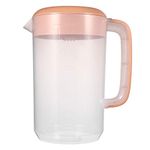 YARNOW Sun Tea Jar 4- Liter Plastic Fridge Pitcher Jug Large Water Pitcher with Scale Cold Water/Ice Tea/Juice Carafe Jug with Lid and Handle for Home Restaurants Glass Pitcher
