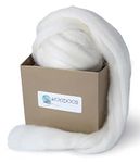 Kondoos Natural Wool roving, 8 OZ. Best Wool for Needle Felting, handcrafts and Spinning. Natural Blend Colours, un-Dyed. (Ecru, 8 oz)