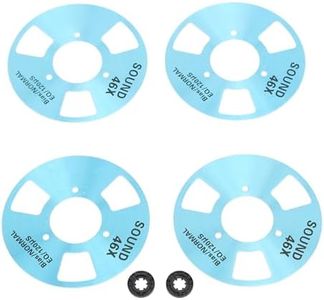 Reel to Reel Cassette Tape, DIY Homemade Blank Cassette Tape 4 Reels 2 Wheels Professional Cassette Tape Set for Music Lovers And Collectors (Blue)