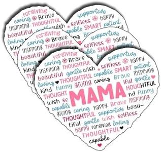 (3Pcs) Mama Beautiful Funny Sticker, Pretty Mom Mama Decal, Celebrate Your Mom Gigi Love, Gifts for Grandma Mum Decoration for Books Laptops Phones Waterproof Vinyl for Water Bottle Stickers 3"x2.7"