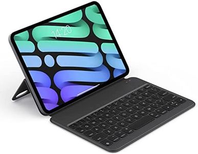HOU Custodia per Tastiera per iPad Mini 6 2021 e iPad Mini 7 2024, Tastiera Wireless Ultra Slim solo 210g, Copertura Protettiva Magnetica Supporto iPad Mini 6a/7a Generazione (8,3"), Nero