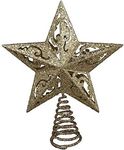 Kurt Adler 8-Inch Gold Glittered 5 Point Star Treetop