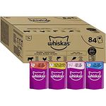 Whiskas 7+ Senior Mixed Selection in Jelly 84 Pouches, Senior Wet Cat Food, Megapack (84 x 85 g)