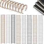 Vmiapxo 24 Pcs 1" Diameter 23 Holes Metal Double Loop Binding Wires, Large Binding Combs Spines Book Cinch Binding Machine Wire for School Office Notebook Maker (Mixed Color)