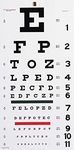 Grafco 1240 Snellen Hanging Eye Chart, 20' Distance, Non-Reflective, Matte Finish with Green and Red Color Bar