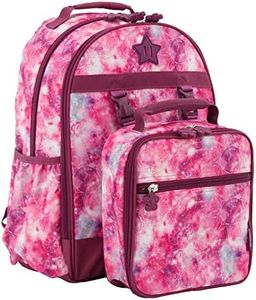 J World New York Boys' Duet Backpack & Lunch Box Set, Purple Galaxy, One Size (pack of 2)
