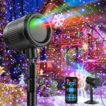 Laser Christmas Projector Lights Outdoor, 3 Color Laser Projector Light, Moving Firefly Lights Show w/Remote & Timer, Waterproof Holiday Christmas Decorations for Garden Yard Party Wedding Home Decor