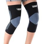 leaf Neoprene Ortho Premium Knee Support Brace Ergonomic, Adjustable Compression For Pain Relief, Injury Recovery, And Sports Breathable Non-Slip Stability Knee Grip For Men & Women|Black|Medium