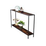 FURNITURE KI FACTORY Wooden Console Industrial Hallway Sofa Table,for Entryway Corridor Living Room Bedroom Office & Easy to Assemble