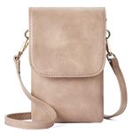 BOSTANTEN Crossbody Bag For Women Leather Small Crossbody Purse Cell Phone Wallet Purses Should Bag Brown