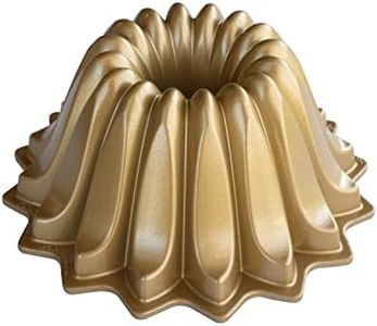 Nordic Ware Lotus Bundt Pan Bundt Cake Pan, Gold, 84177