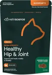VetriScience Extra Strength Healthy Hip & Joint Chews, GlycoFlex Glucosamine and Green-Lipped Mussel Joint Support Supplement for Cats, Promote Mobility and Soothe Joint Discomfort, Chicken, 60 Count
