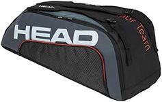 HEAD Tour Team 9R Supercombi Tennis Racquet Bag - 9 Racket Tennis Equipment Duffle Bag, Black/Grey