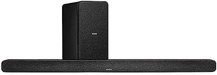 Denon DHT-S517 Sound Bar for TV with Wireless Subwoofer, 3D Surround Sound, Dolby Atmos, HDMI eARC Compatibility, Wireless Music Streaming via Bluetooth, Quick Setup, Wall-Mountable