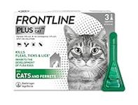 FRONTLINE Plus Flea & Tick Treatment for Cats and Ferrets - 3 Pipettes