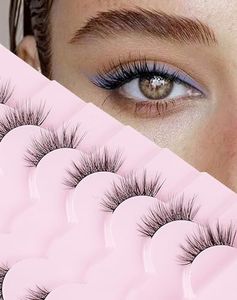 Onlyall Half Lashes Cat Eye Corner Lash Natural Looking Half Fake Eyelashes End Lash Wispy 3/4 Lashes 7 Pairs C19