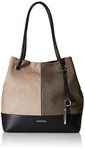 Calvin Klein Women's Gabrianna Bubble Lamb North/South Key Item Tote, Grey Combo, One Size