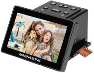 Magnasonic All-in-One 25MP Film Scanner with Large 5" Display & HDMI, Converts 35mm/126/110/Super 8 Film & 135/126/110 Slides into Digital Photos, Built-in Memory