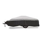 Camco ULTRAGuard 14-16-Ft Pop-Up Camper/RV Cover | Features Covered Air Vents & Cinching Straps | Crafted of Spunbond Polypropylene | Includes Storage Bag for RV Storage and Organization (45764)