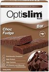 Optislim VLCD Meal Replacement Bar, High Pure Protein Bar, Low Carb Healthy Diet Snack, Low Sugar Snacks with 25 Vitamins & Minerals, Choc Fudge Flavor, 5 x 60g