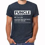 funcle shirt for men best uncle shirt ever cool funny tshirt, Charcoal Black, Medium