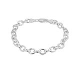 Tuscany Silver Women's Sterling Silver 150 Oval Belcher Charm Bracelet of 20cm/8"