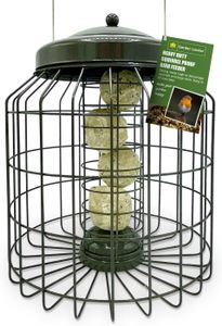Garden Locker Squirrel Proof Suet Bird Feeder – Large Metal Cage, Weather-Resistant, 41cm Hanging