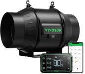 VIVOSUN Inline Duct Fan 6 inch/150 mm & Temperature Humidity Controller E42A WiFi-App Control, Quiet Extractor Fan 693 m³/h with EC Motor, Grow Tent Fan& Smart Thermostat for Growbox Hydroponics