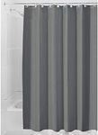 iDesign Waterproof Shower Curtain,Long Shower Curtain Made of Polyester,Dark Grey,180 cm x 200 cm