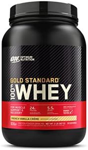 Optimum Nutrition Gold Standard 100% Whey Protein Powder, French Vanilla Creme, 2 Pound