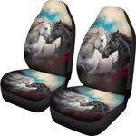 Showudesigns Horse Lover Car Front Seat Covers 2 pc Vehicle Seat Protector Car Mat Covers Universal Fit Women Girls Most Cars, Sedan, SUV, Van Accessories