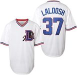 MESOSPERO Men Bull Durham Nuke' LaLoosh 37 Crash Davis 8 Durham Movie Baseball Jersey (37 White, Large)