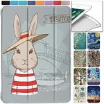 DuraSafe Cases for iPad 7.9 Inch Mini 5th Gen [ Mini 5 2019 ] A2133 A2124 A2126 MUQY2HN/A MUQW2HN/A MUQX2HN/A Lightweight Smart Adjustable Stand Feature Printed Sleek Design Flip Case - Bunny Hat