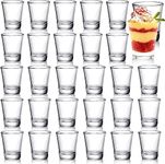 Tebery Round 2-Ounce Shot Glasses Sets with Heavy Base, Set of 30