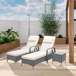 mcc direct 3 Pieces Rattan Sun Loun