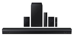 Samsung Soundbar (HW-B67E/XL) 5.1 Channel, Wireless Subwoofer, 1x Wireless Rear Speaker, 1x Center Speaker and Energy Star, Dolby 5.1ch & DTS Virtual X Experience Sound (Black)