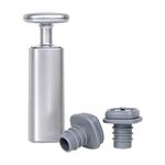 Metrokane Rabbit Wine Preserver with Two Vacuum Stoppers (Silver)